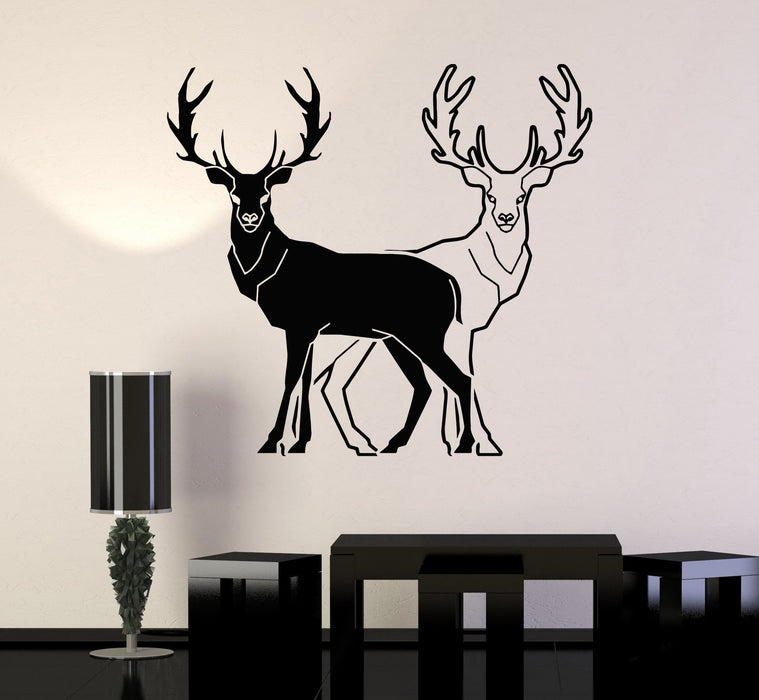 Vinyl Wall Decal Animals Deer Hunting Room Decoration Stickers Mural Unique Gift (ig3391)