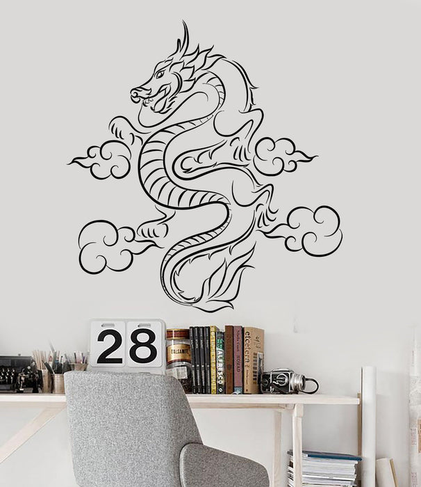 Vinyl Wall Decal Dragon Fantasy Children's Room Kids Tale Stickers Unique Gift (ig3394)