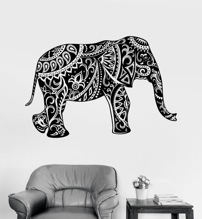 Vinyl Wall Decal Elephant Ornament Animal Tribal Decor Stickers Unique Gift (ig3534)
