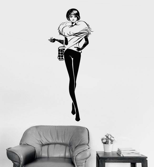 Vinyl Decal Fashion Girl Room Style Shopping Woman Wall Stickers Unique Gift (ig2954)