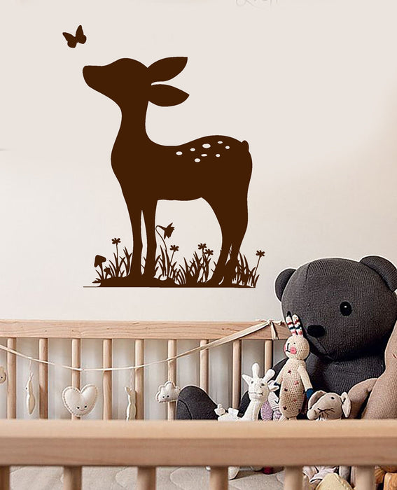 Vinyl Wall Decal Fawn Deer Animal Nursery Baby Room Stickers Unique Gift (ig3696)