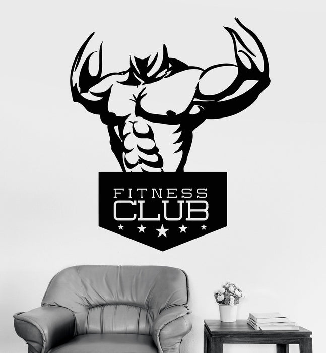 Vinyl Wall Decal Fitness Club Gym Athletic Body Bodybuilding Sports Stickers Unique Gift (ig3570)