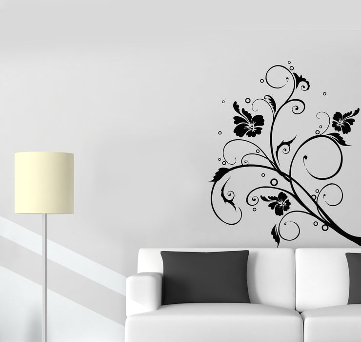 Vinyl Wall Decal Flowers Patterns Room Home Decoration Stickers Mural Unique Gift (ig2837)