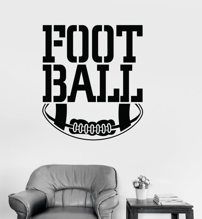 Vinyl Wall Decal Football Ball Sport Sports Fan Kids Room Stickers Mural Unique Gift (ig3239)