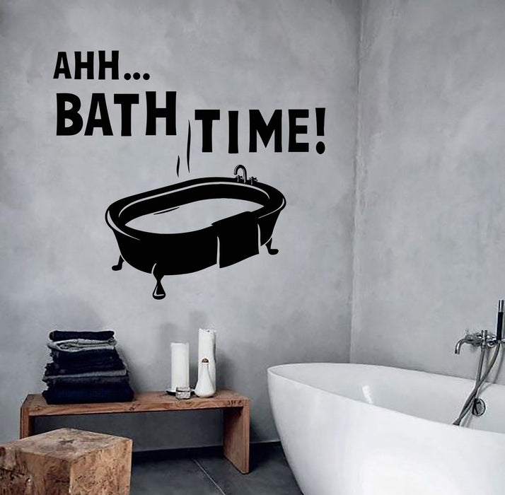 Vinyl Wall Decal Bathroom Decoration Quote Bath Time Mural Stickers Unique Gift (ig3046)