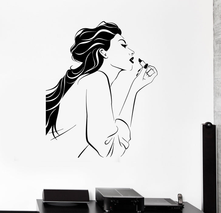 Vinyl Decal Cosmetic Beauty Salon Makeup Stylist Girl Room Wall Stickers Unique Gift (ig2646)