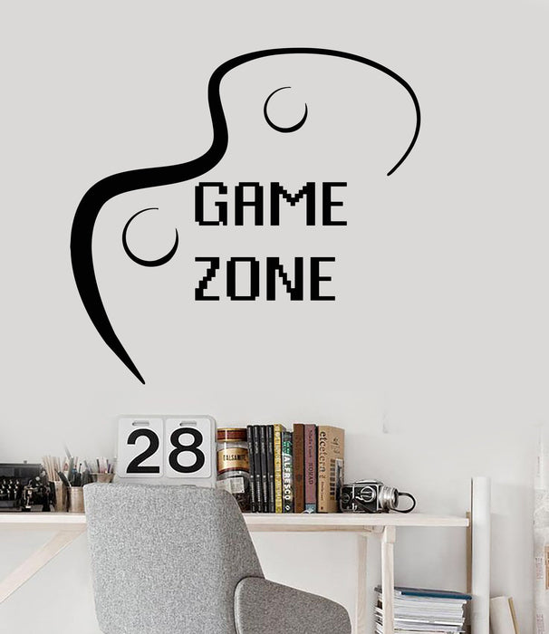 Wall Decal Game Zone Joystick Video Game Play Room Vinyl Stickers Unique Gift (ig3001)