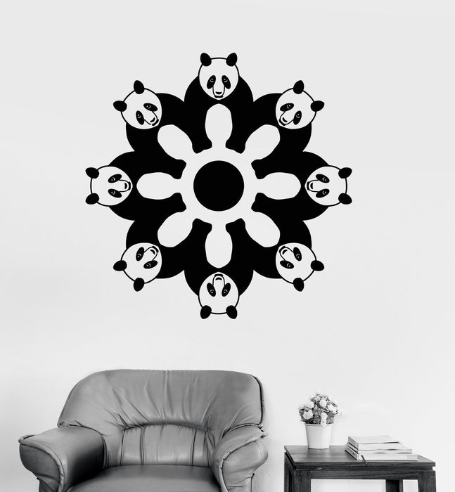 Vinyl Wall Decal Cute Pandas Animals Decoration Kids Room Stickers Unique Gift (ig3043)