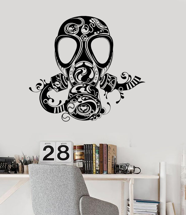 Vinyl Wall Decal Gas Mask Teen Room Kids Boy Pattern Stickers Unique Gift (ig2933)