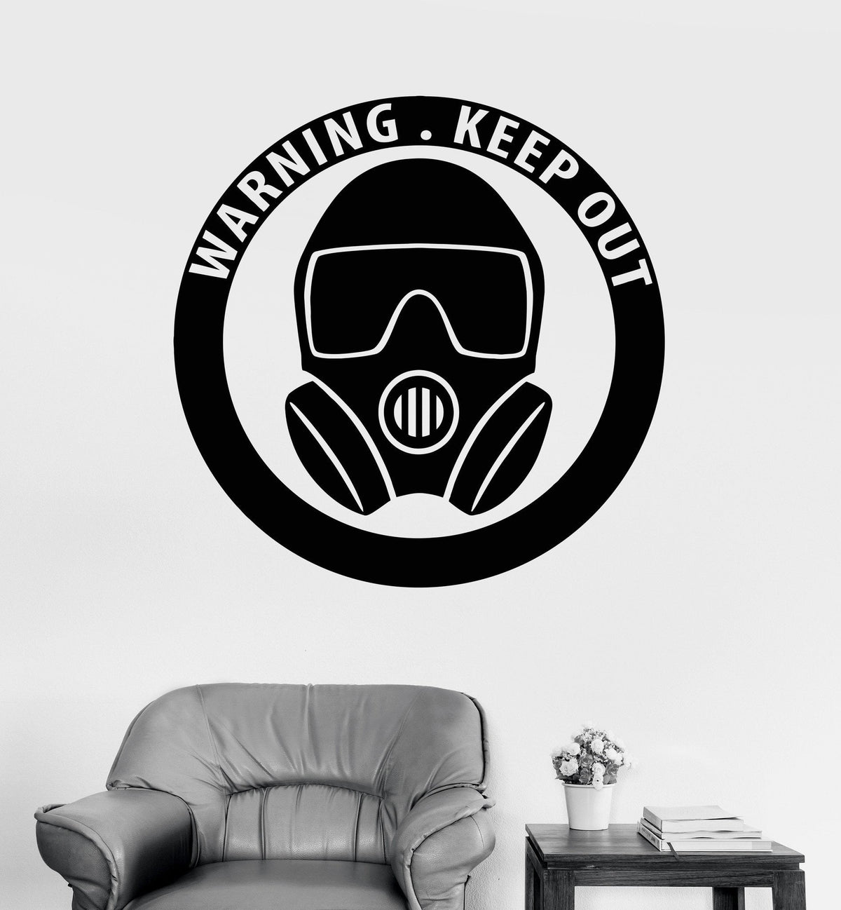 Vinyl Wall Decal Gas Mask Military Art Boy Teen Room Stickers Unique G ...