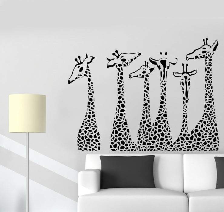 Vinyl Wall Decal Giraffes Animals House Interior Room Stickers Unique Gift (ig3832)