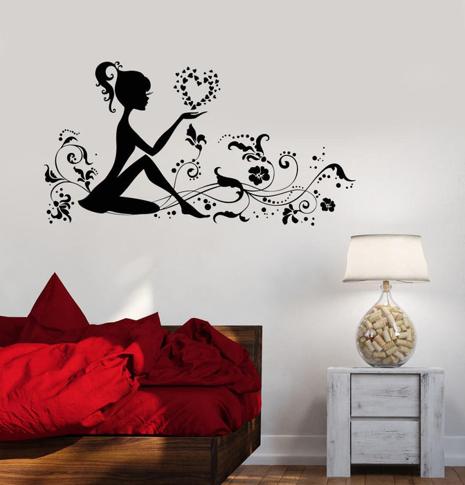 Wall Decal for Girl Woman Love Romance Home Decoration Vinyl Stickers Unique Gift (ig2864)