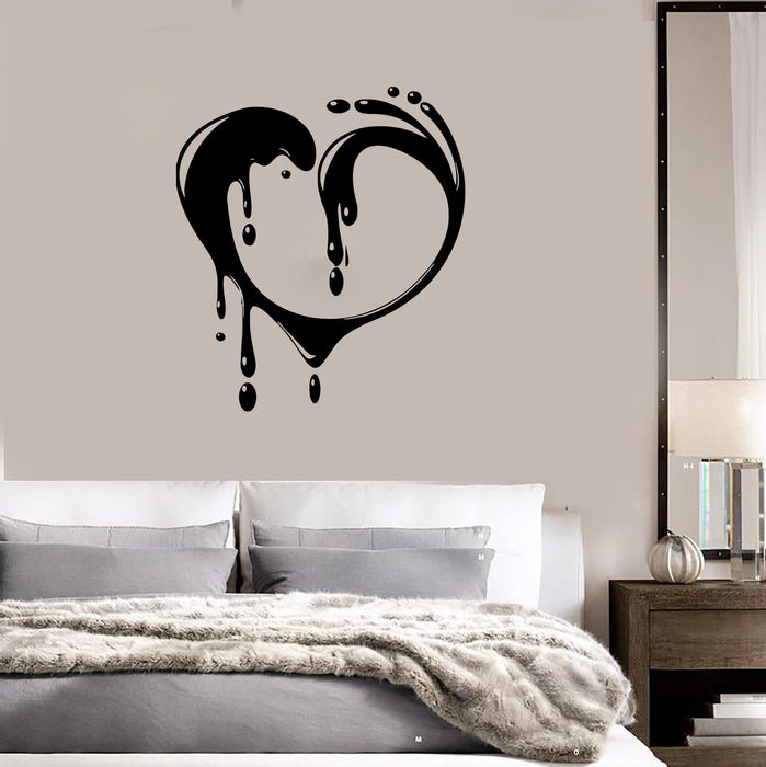 Vinyl Decal Romantic Love Heart Great Bedroom Decor Wall Stickers Unique Gift (ig669)