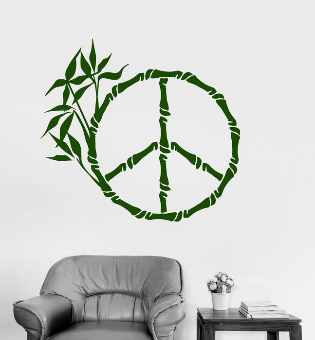 Vinyl Wall Decal Reed Hippie Yoga Meditation Buddhism Zen Pacifism Stickers Unique Gift (ig3016)