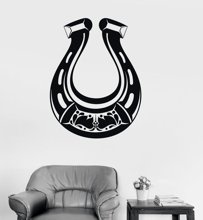 Vinyl Wall Decal Horseshoe Good Luck Amulet Talisman Stickers Unique Gift (ig3180)
