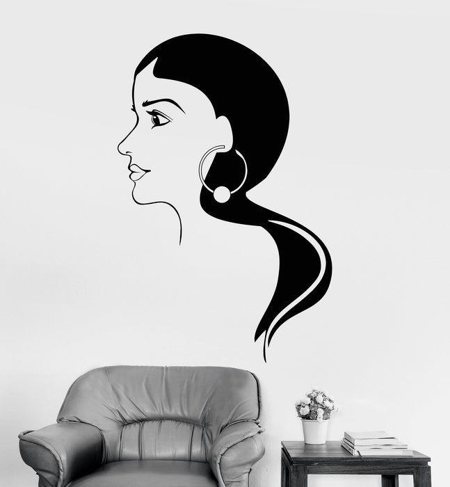 Vinyl Wall Decal India Beauty Beautiful Women Stickers Mural Unique Gift (ig3626)