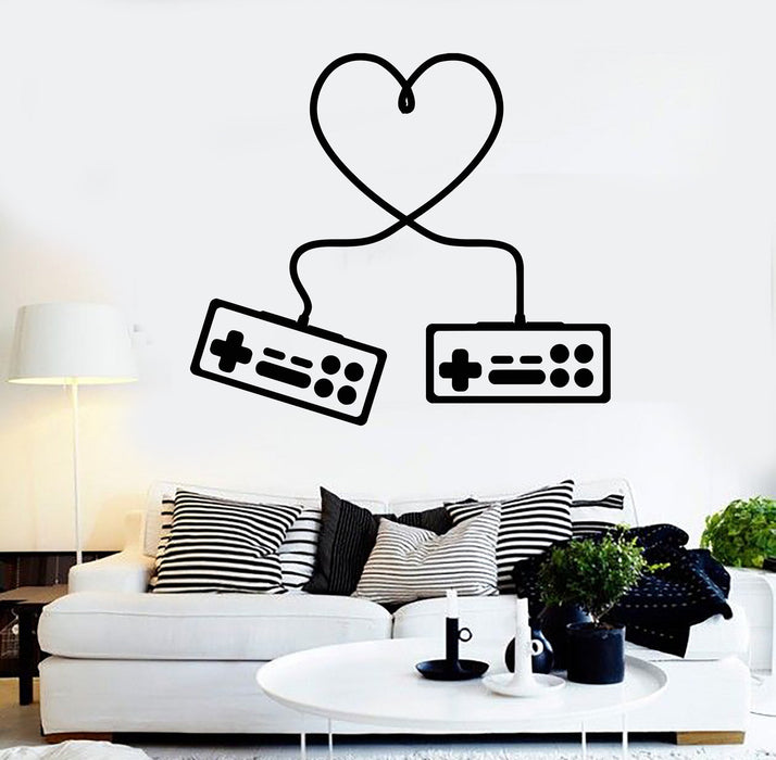 Vinyl Wall Decal Two Joystick Video Game Gaming Stickers Unique Gift (ig3660)
