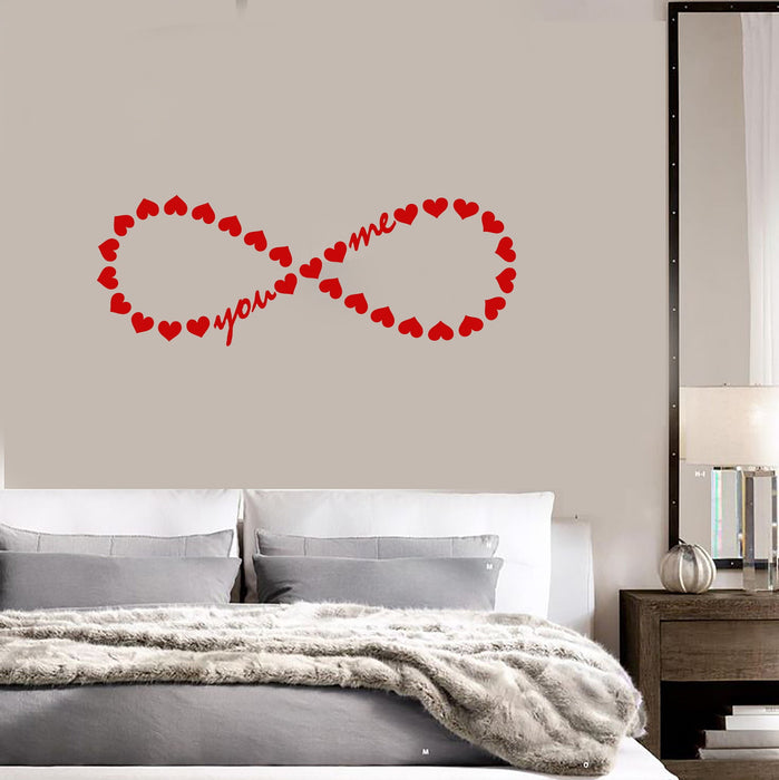 Vinyl Wall Decal Infinity Love Romance Heart Bedroom Art Stickers Unique Gift (594ig)