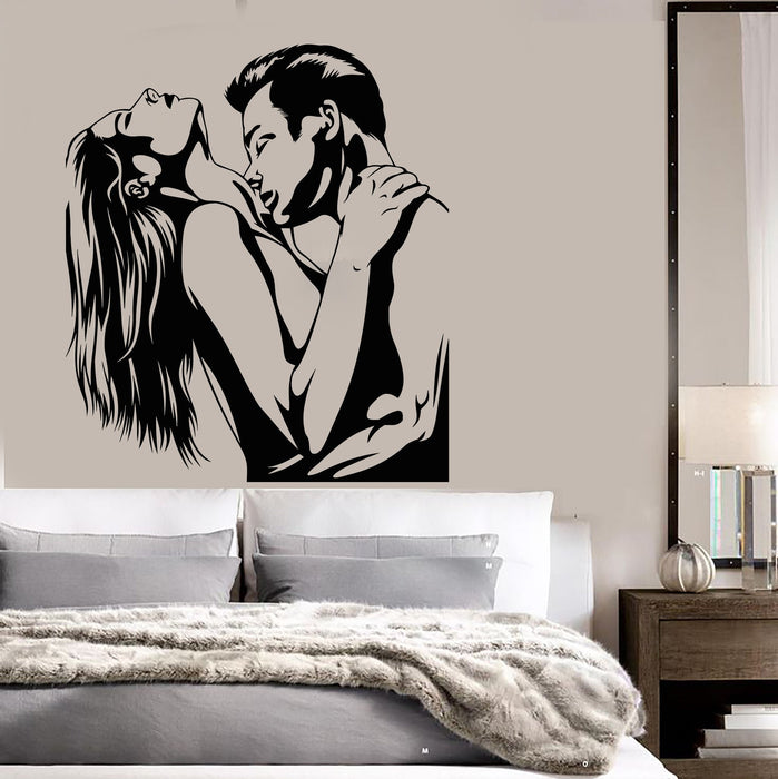 Vinyl Wall Decal Loving Couple Love Romance Art Stickers Unique Gift (ig3726)