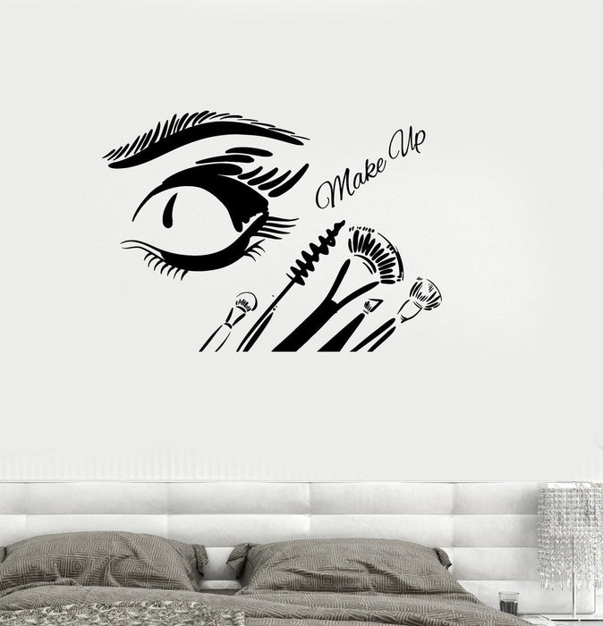 Vinyl Wall Decal Cosmetics Makeup Beauty Salon Woman Girl Room Stickers Unique Gift (ig3235)