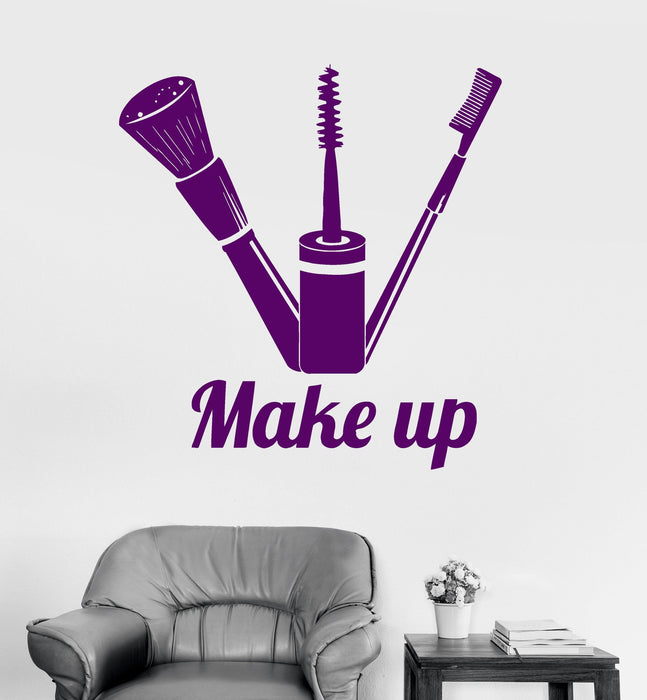 Виниловые наклейки на стены, косметика для макияжа, салон красоты, женская комната, художественные наклейки, уникальный подарок (ig3432)