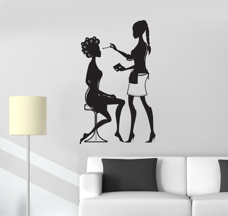 Wall Decal Cosmetics Makeup Beauty Salon Spa Woman Vinyl Stickers Unique Gift (ig2880)