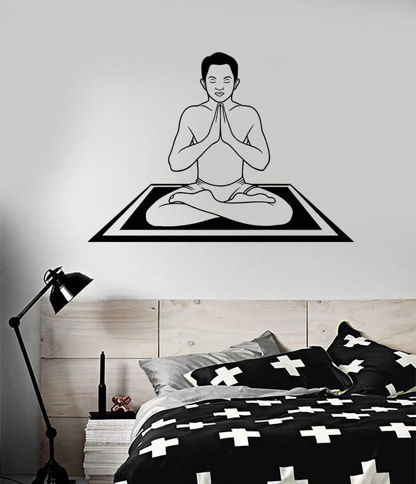 Vinyl Decal Yoga Meditation Hinduism India Buddhism Wall Stickers Unique Gift (ig2953)