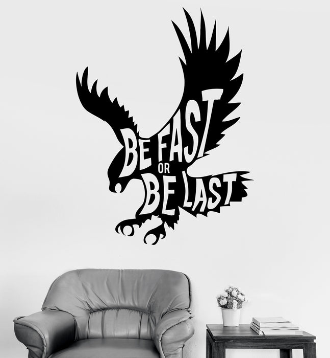 Vinyl Wall Decal Quote Motivation Inspiration Eagle Bird Stickers Unique Gift (ig3566)