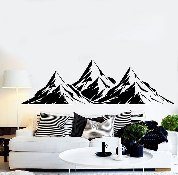 Vinyl Wall Decal Mountains Room Decoration Home Art Stickers Unique Gift (ig3679)