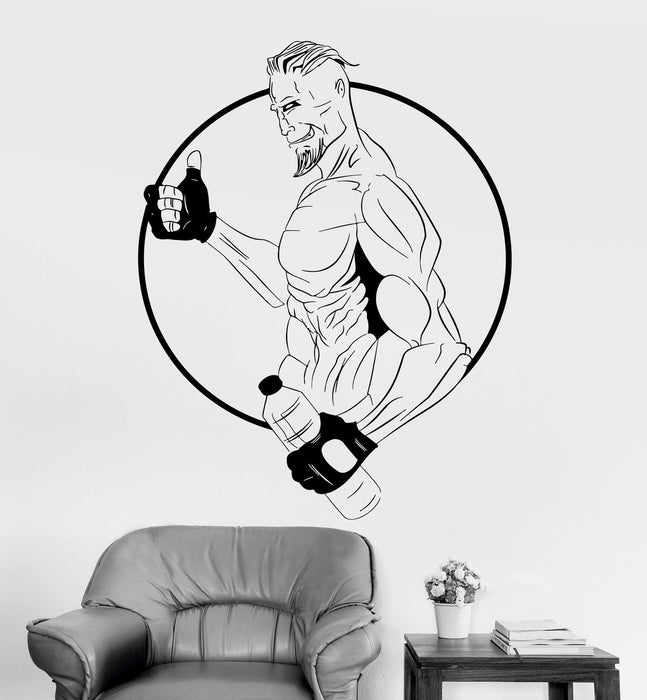 Vinyl Wall Decal Gym Fitness Motivation Bodybuilding Sports Stickers Unique Gift (ig3458)