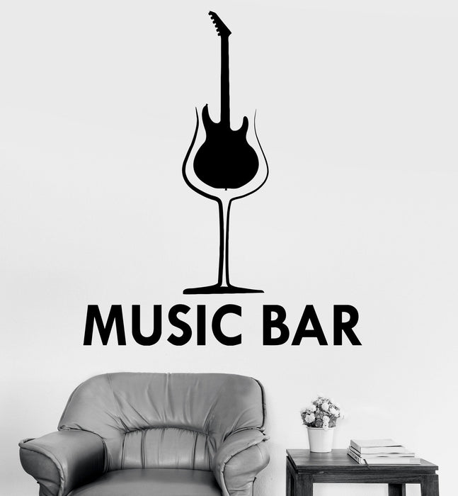 Vinyl Wall Decal Music Musical Bar Decor Drink Alcohol Stickers Unique Gift (ig3465)