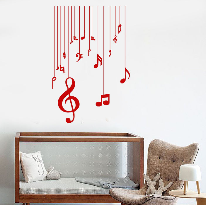 Vinyl Wall Decal Musical Notes Music Art House Interior Stickers Unique Gift (ig4220)