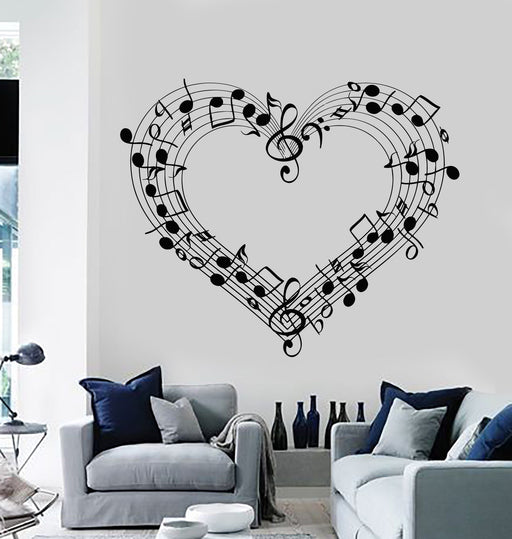 Vinyl Wall Decal Musical Headphones Music Lover Word Stickers (3524ig) —  Wallstickers4you