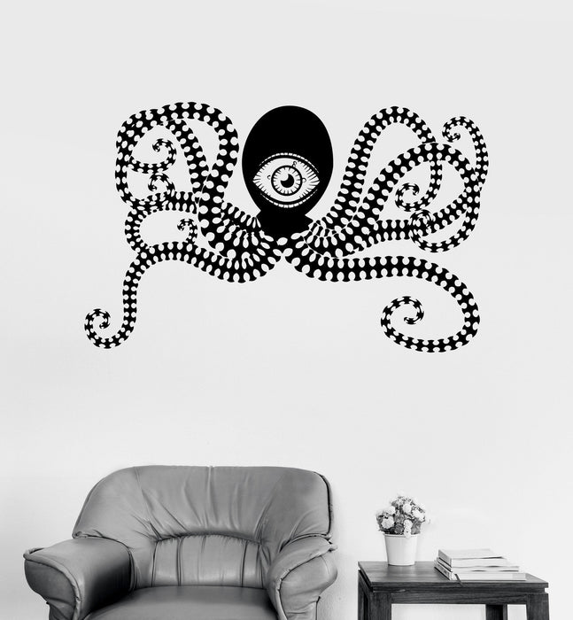 Vinyl Wall Decal Octopus Tentacles Eye Marine Ocean Decor Stickers Unique Gift (ig3092)