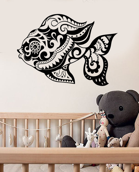 Vinyl Wall Decal Fish Ornament Ocean Marine Nursery Stickers Unique Gift (ig3480)
