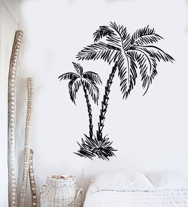 Vinyl Wall Decal Tropical Palm Trees Beach Relax Decor Stickers Mural Unique Gift (106ig)