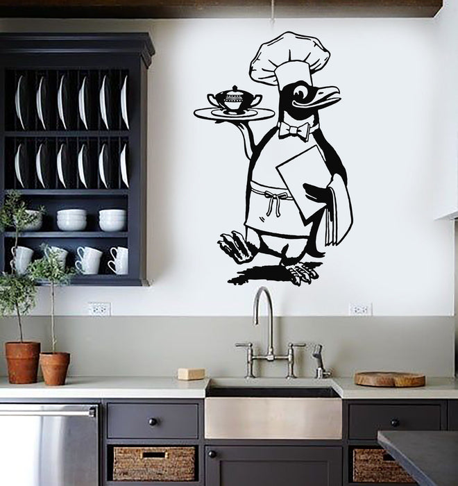 Vinyl Wall Decal Penguin Chef Cook Kitchen Food Restaurant Stickers Mural Unique Gift (ig3041)