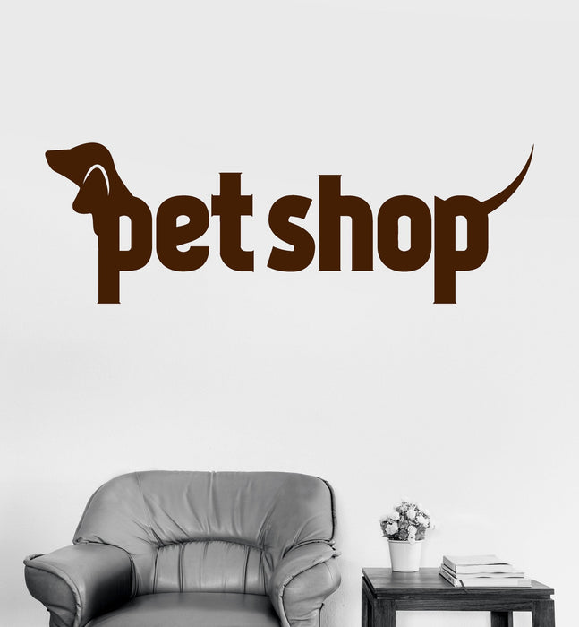Vinyl Wall Decal Pet Shop Animal Dog Cat Bird Stickers Mural (ig3246)