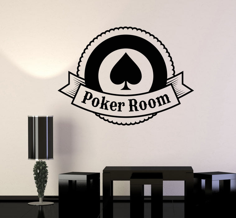 Vinyl Wall Decal Poker Room Cards Casino Gambling for Men Stickers Mural Unique Gift (ig2984)