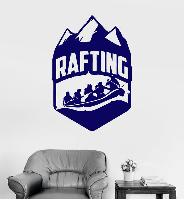 Виниловая наклейка на стену Рафтинг Экстремальные виды спорта Хобби Горы Наклейки Уникальный подарок (ig3018)