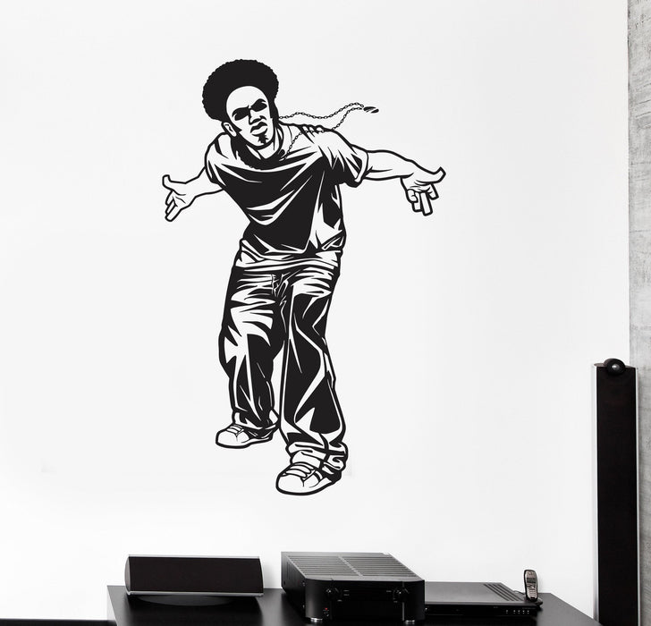 Wall Decal Rap Hip Hop Music Afro Singer Teen Room Art Vinyl Stickers Unique Gift (ig2911)