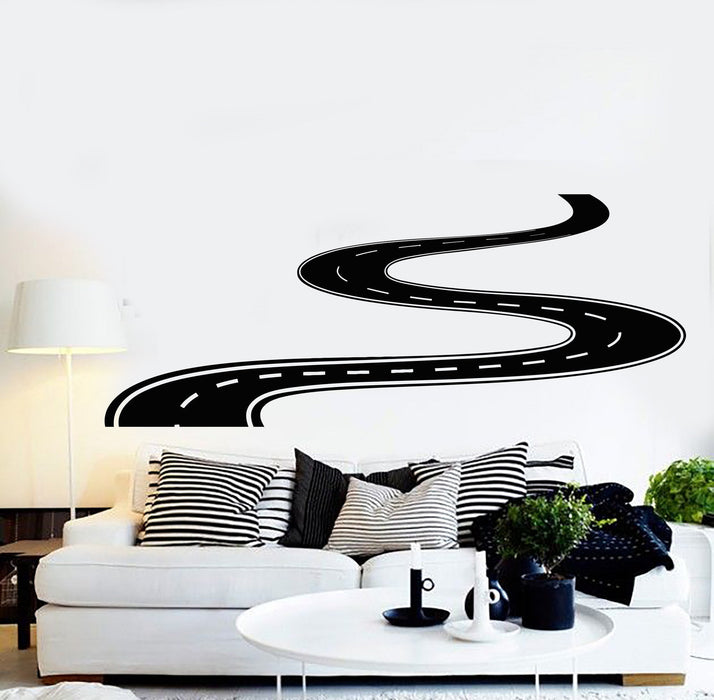 Autocollant mural en vinyle pour décoration de chambre, route, autoroute, cadeau unique (ig3826)