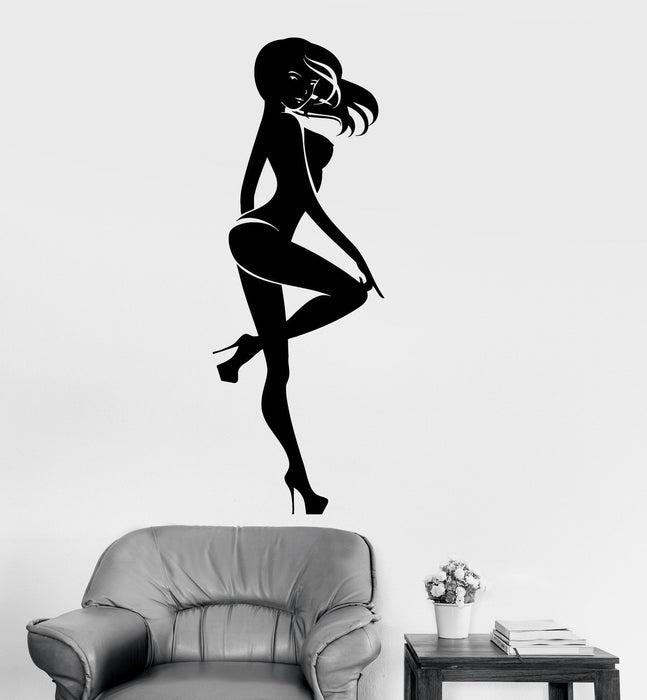 Vinyl Wall Decal Silhouette Sexy Woman Dance Striptease Stickers Unique Gift (ig3045)