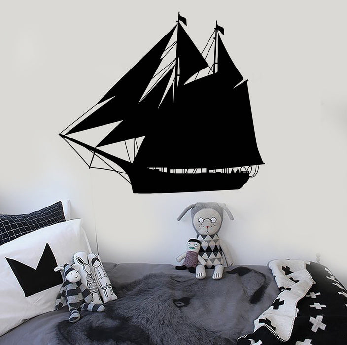 Виниловые наклейки на стену корабль яхта детские комнаты морские морские наклейки уникальный подарок (127ig)