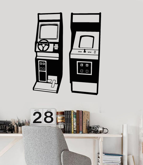 Wall Decal Slots Gambling Video Game Old Gamer Arcade Vinyl Stickers Unique Gift (ig2861)