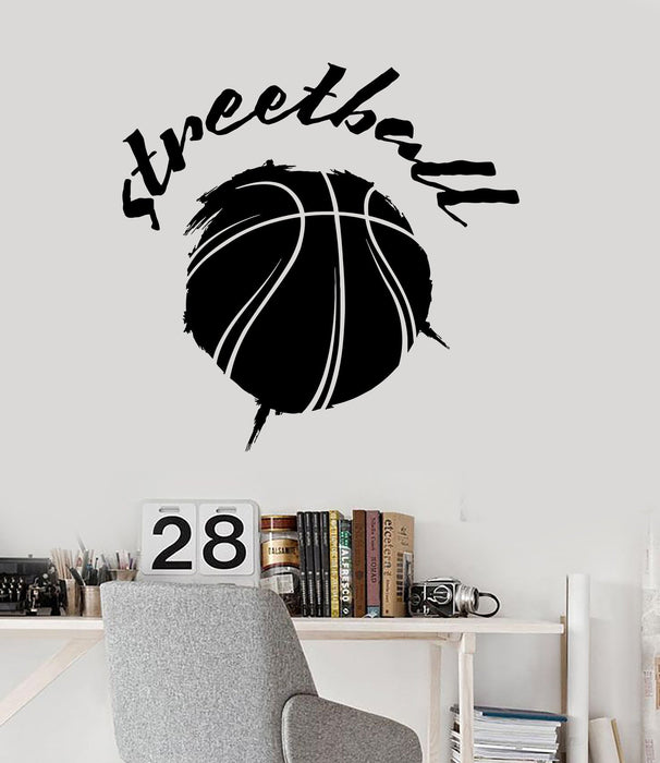 Vinyl Wall Decal Streetball Basketball Sports Teen Room Decor Stickers Unique Gift (ig3476)