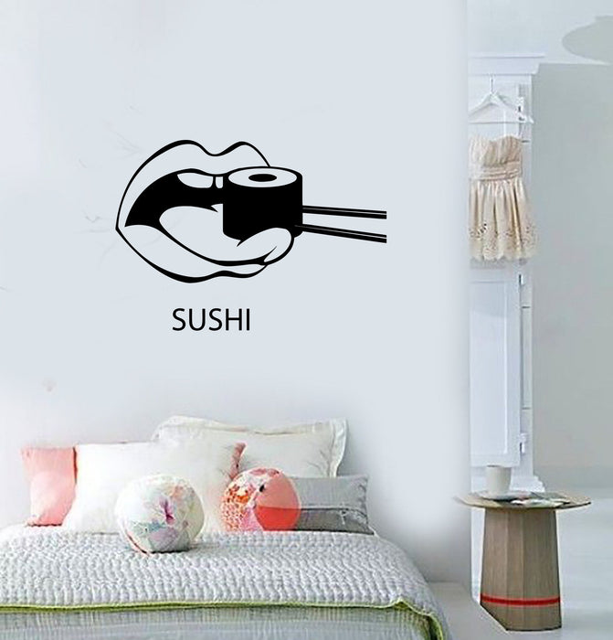 Wall Decal Sushi Food Japan Oriental Restaurant Vinyl Stickers Art Mural Unique Gift (ig2574)