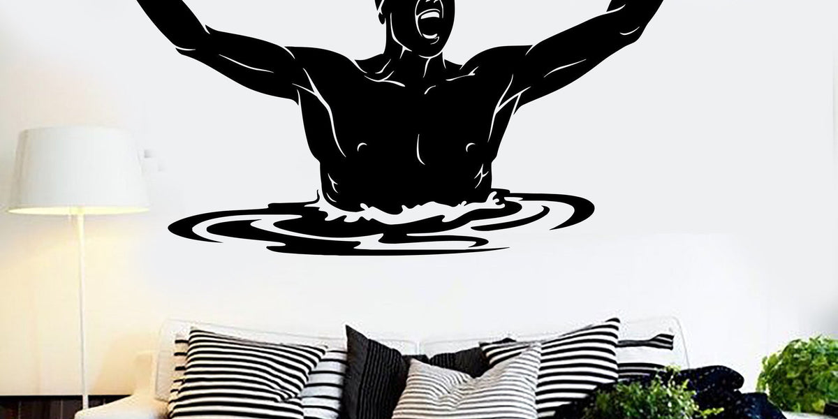 Vinyl Wall Decal Swimmer Swimming Pool Swim Sport Stickers Unique Gift ...