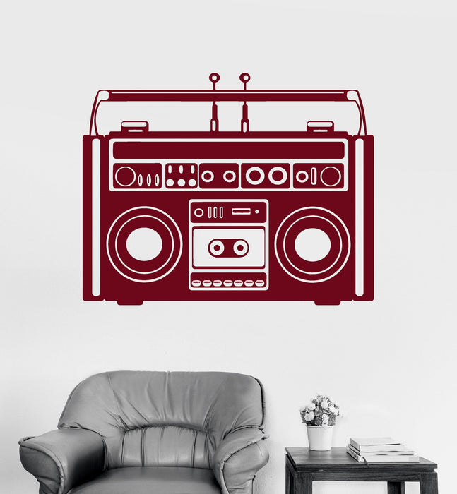 Vinyl Wall Decal Tape Recorder Music Vintage Old Art Musical Decor Stickers Unique Gift (ig3042)