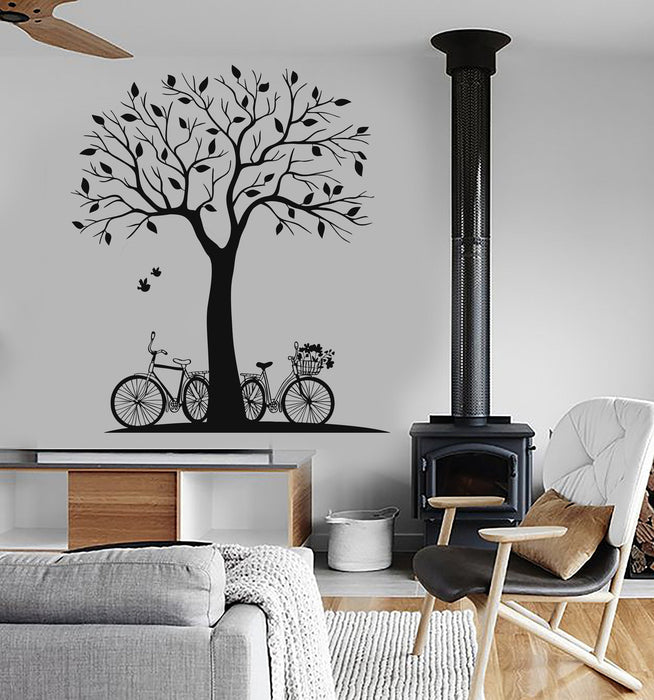 Vinyl Wall Decal Tree Bike Nature Bird Room Decoration Stickers Unique Gift (ig3593)